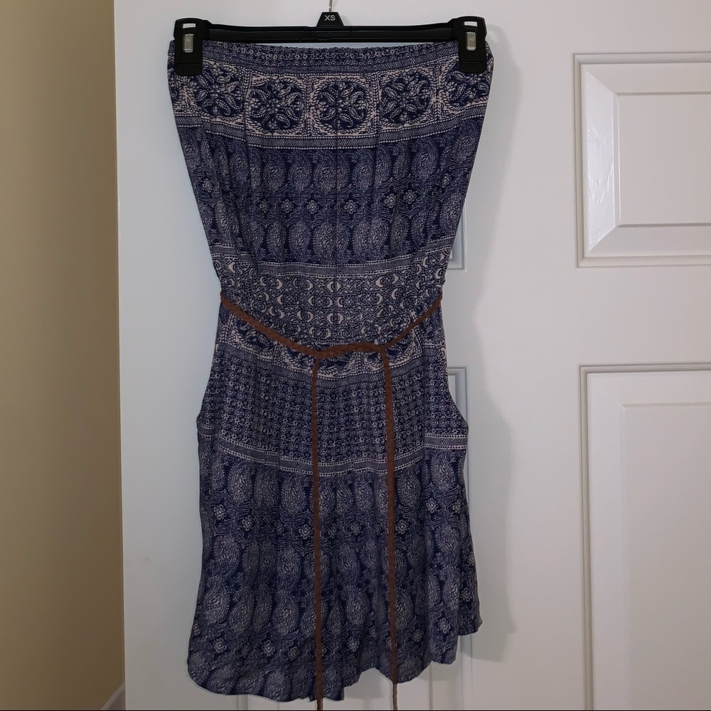Navy and white romper